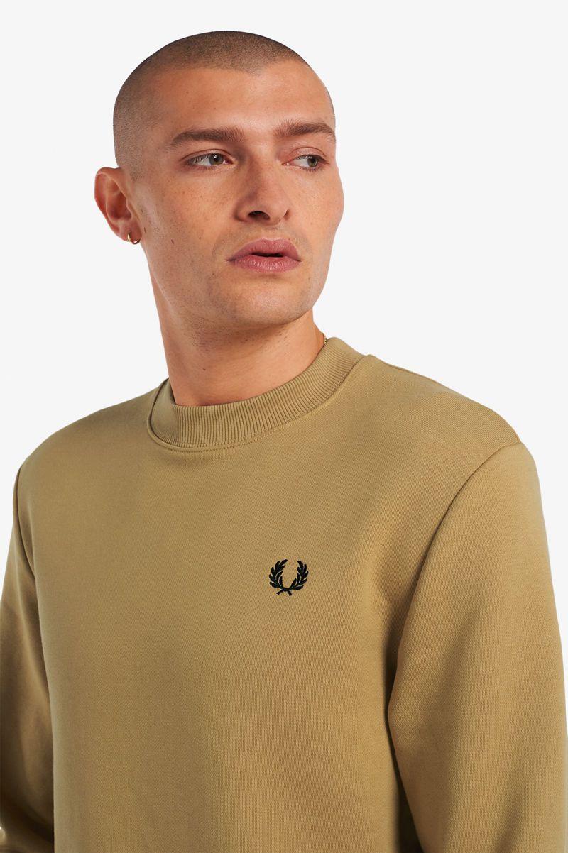 Grey Fred Perry Crew Neck Men's Sweatshirts | PH 1572RVDW